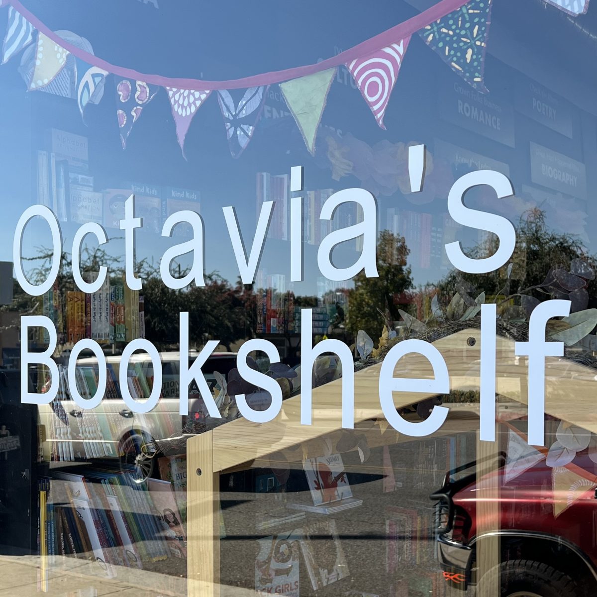 Octavia’s Bookshelf, front window November 3, 2023. Photo by Tiffany Trinh.