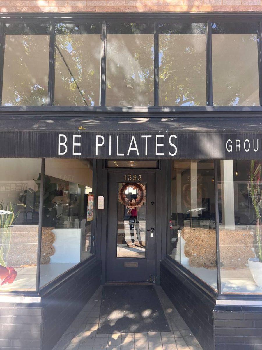 Entrance of the Be Pilates studio, on E Washington Street, November 3, 2023. Photo by Daria Kalinichenko.