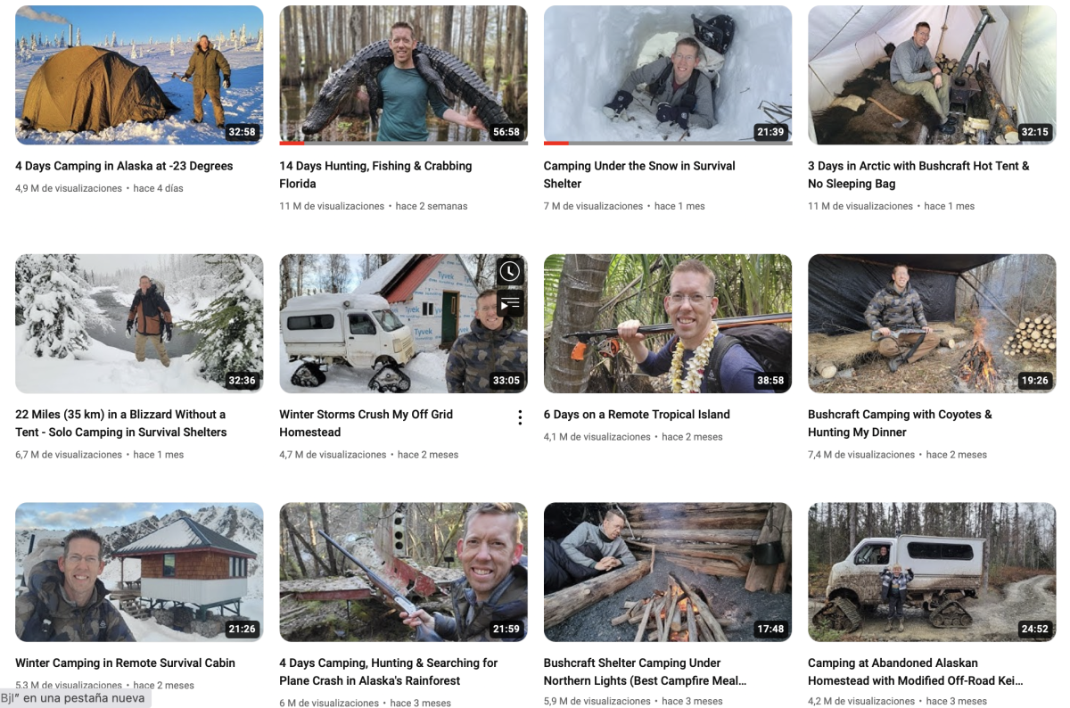Lukes latest videos in Youtube. From camping in remote areas, to hunting and fishing in Florida.