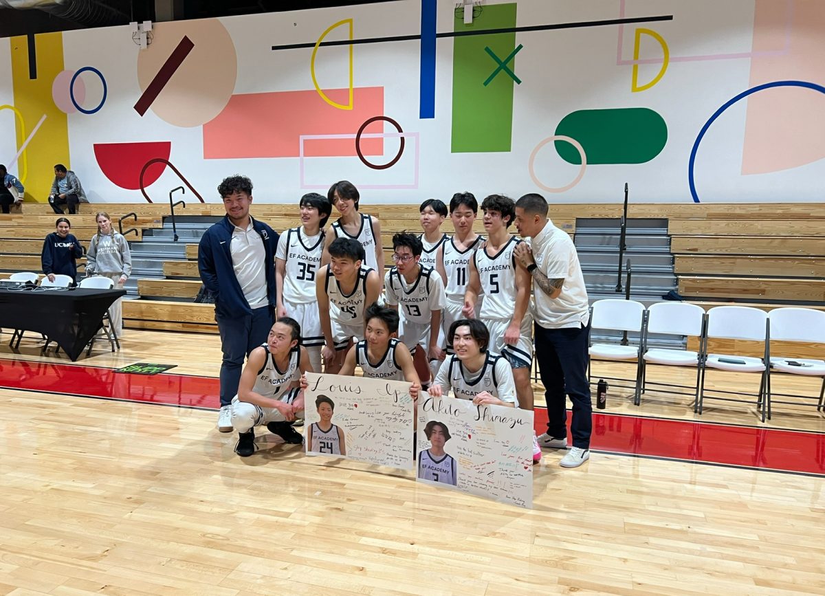 A group photo of the Boys Basketball team. Photographed by Jimmy Tsai, January 31st 2024.