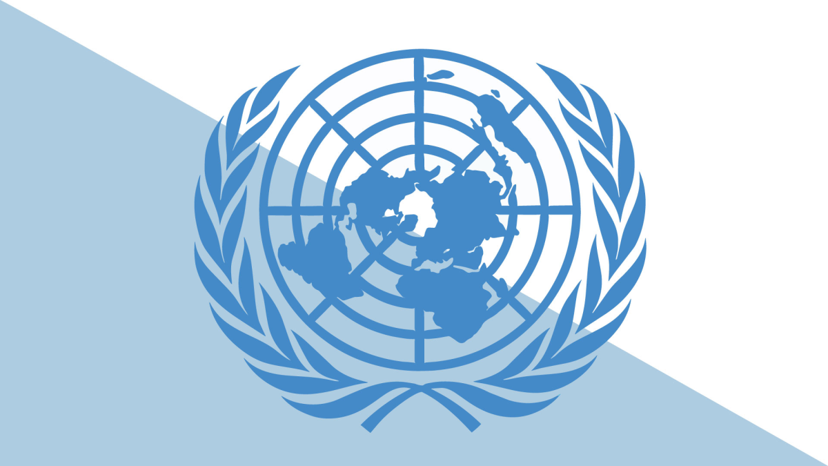 The United Nations Emblem.