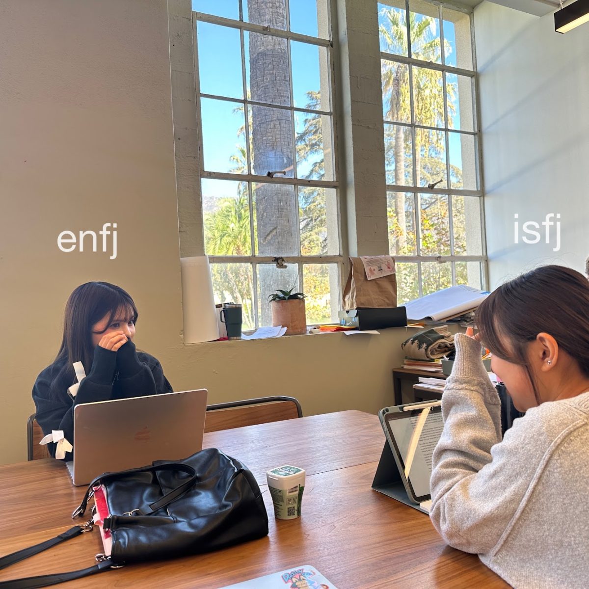 Two personality types discuss MBTI in the classroom.