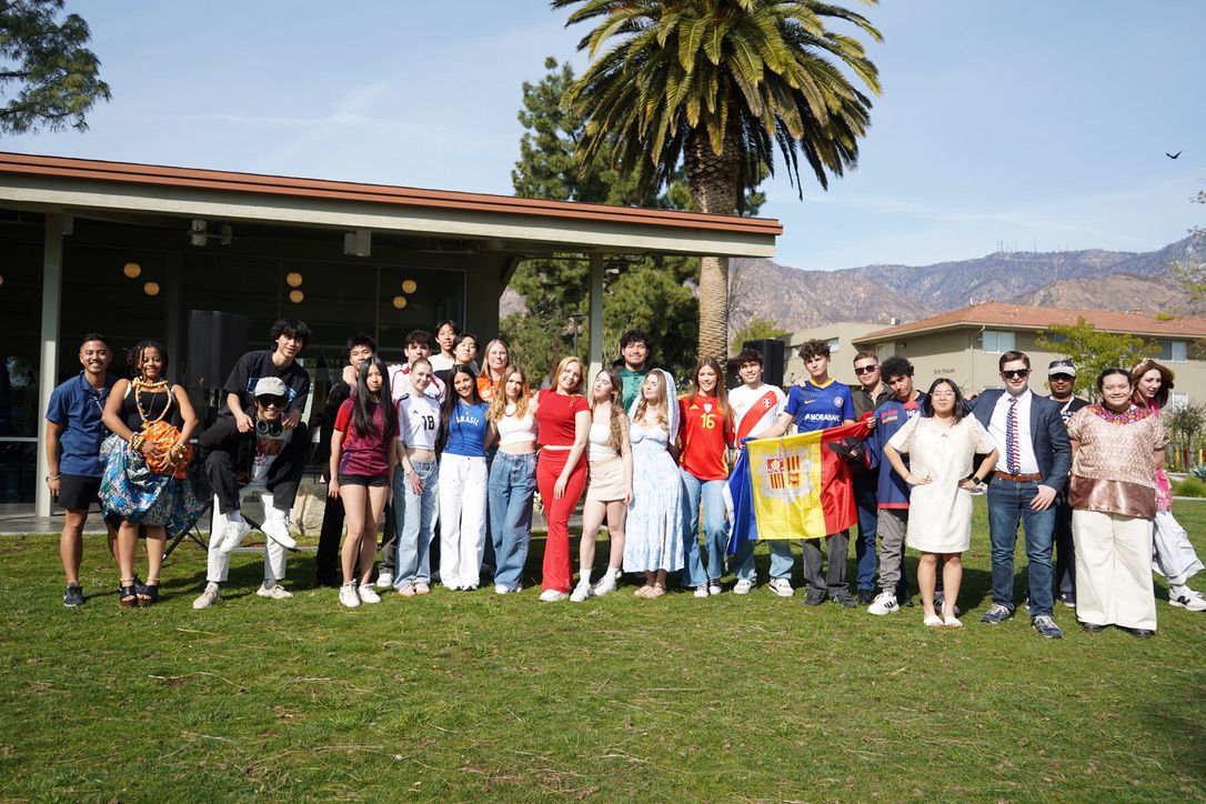 Students who participated in EF's Culture Fair outside of Cena.