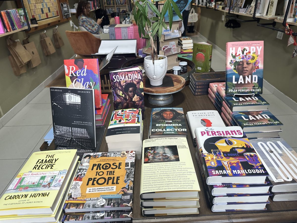 A display table at Octavia's Bookshelf.