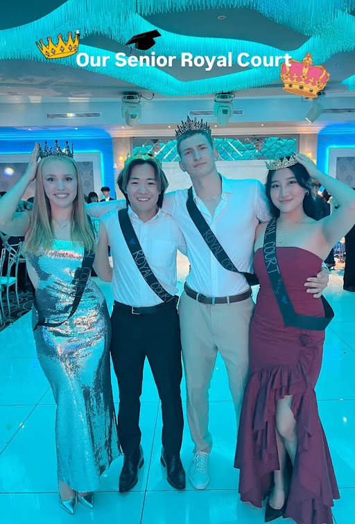 The Senior Royal Court of 2025: Andrea, Taiga, Dragan, and Ari. (Courtesy of Ms. Kaitlyn)
