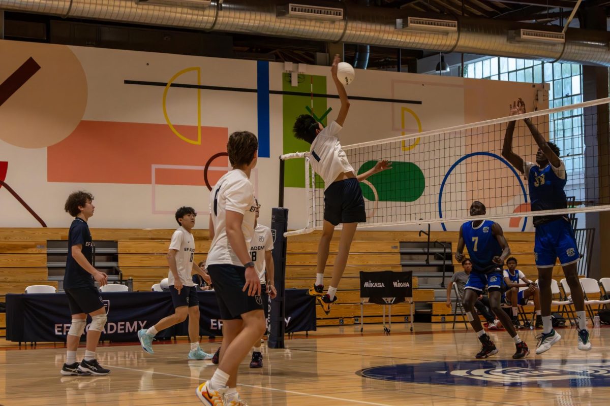 The volleyball team in its 3-0 win over Calvary Baptist on April 7th.